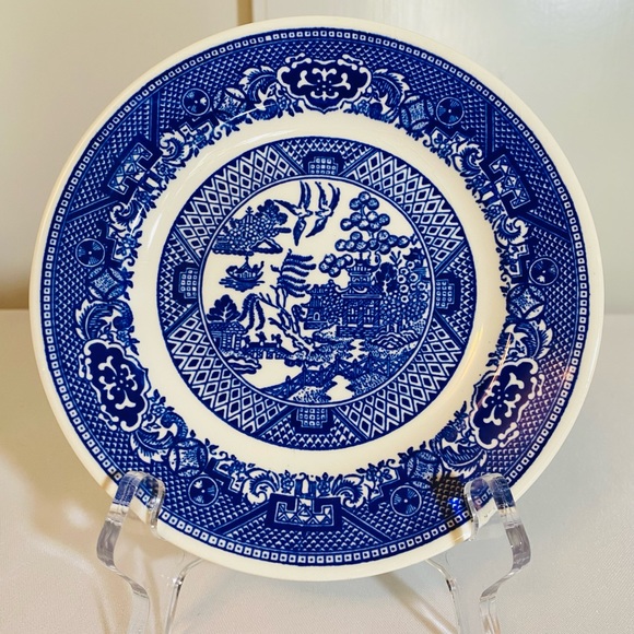 Vintage Willow Ware By Royal China Lot Of 2 Bread Plates 6.5 Inches - Picture 1 of 8